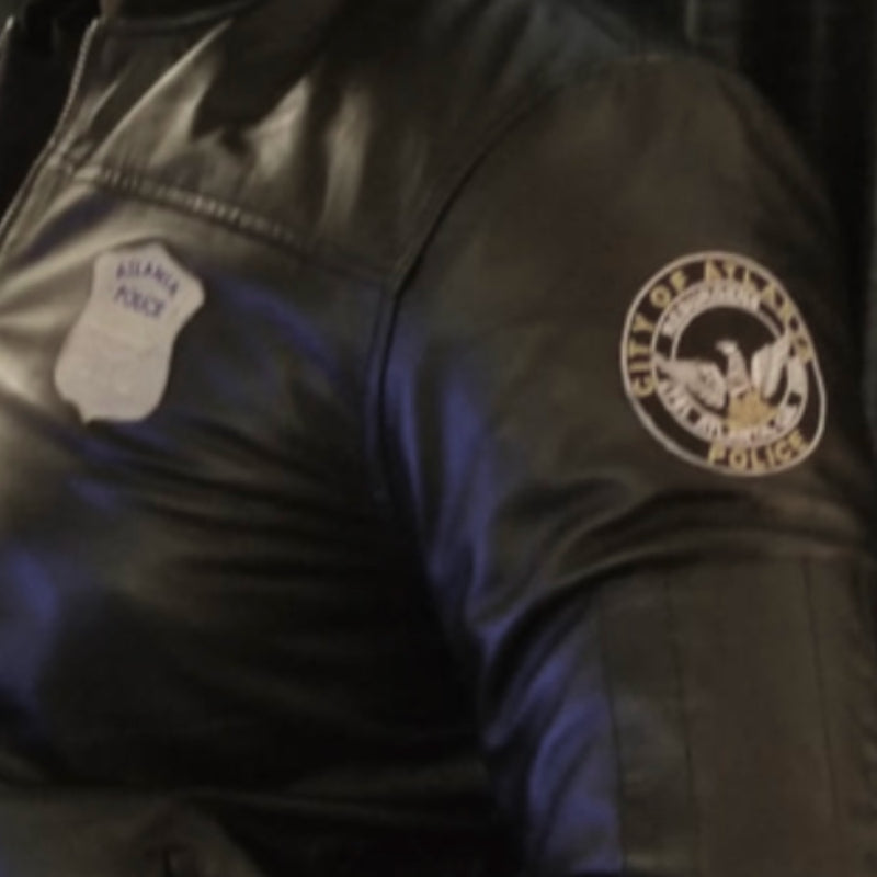 City Police Leather Bomber Jacket